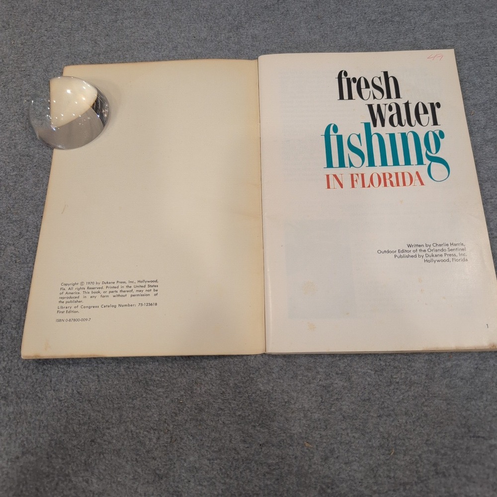 Fresh Water Fishing in Florida Charlie Harris Dukane Press 1970 - Picture 3 of 4
